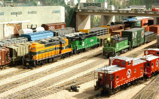 Passing the caboose track and car repair yard at Interbay.